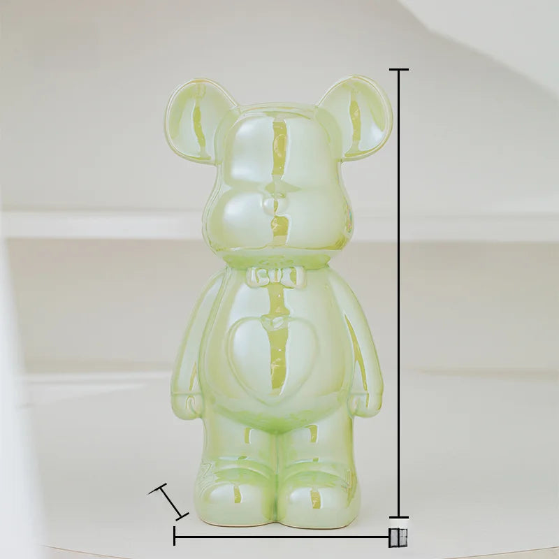 Aesthetic Bear Brick Ceramic Statue